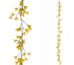 Guirlande de fleurs de forsythias jaune